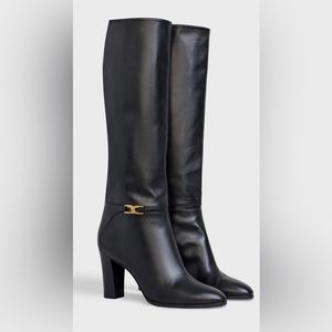 Celine Claude Boot Calfskin Black 40